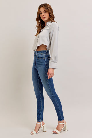 High Rise Ankle Skinny