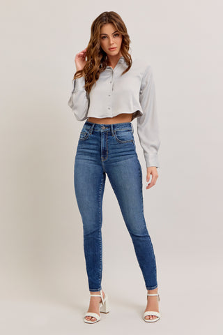 High Rise Ankle Skinny