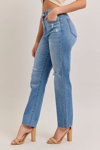 STRAIGHT JEAN WITH SLIT