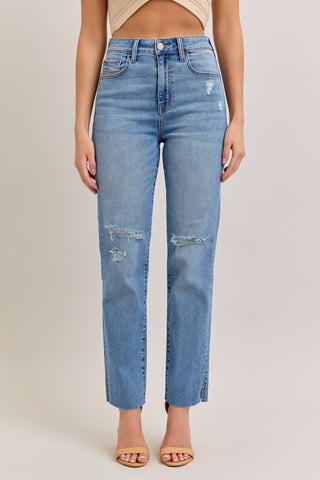 STRAIGHT JEAN WITH SLIT