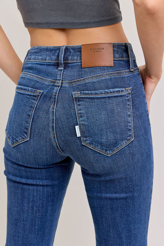 Crop Flare Jean with Dark Wash