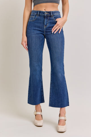 Crop Flare Jean with Dark Wash