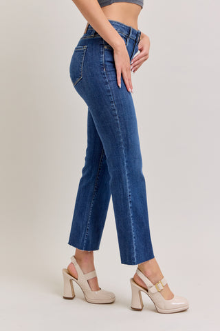 Crop Flare Jean with Dark Wash