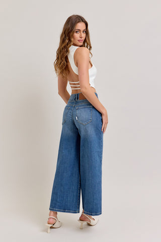 2 Button Wide Leg Crop